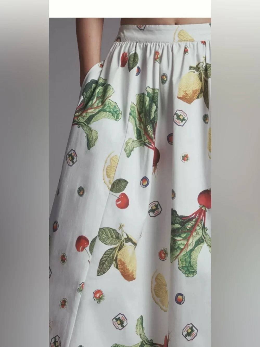 NWT The Jacie Poplin Printed Midi Skirt by Maeve - Anthropologie size Small - Picture 3 of 7